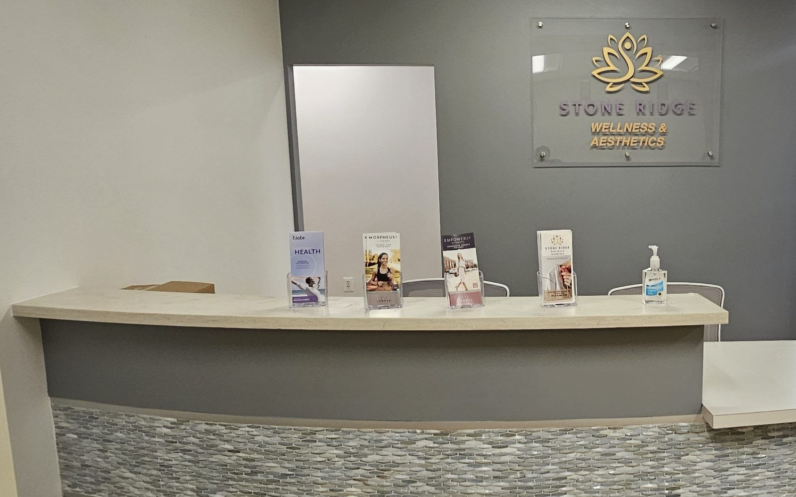 Reception area at Stone Ridge Wellness & Aesthetics