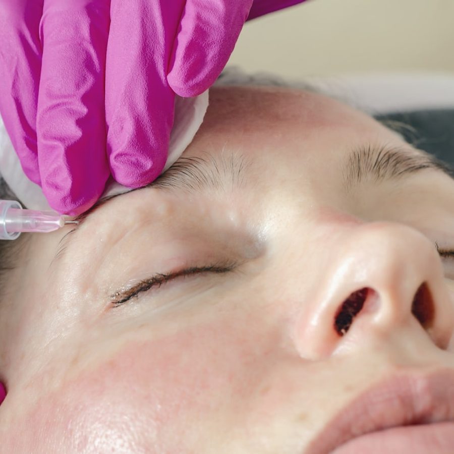 Provider administering a Botox injection