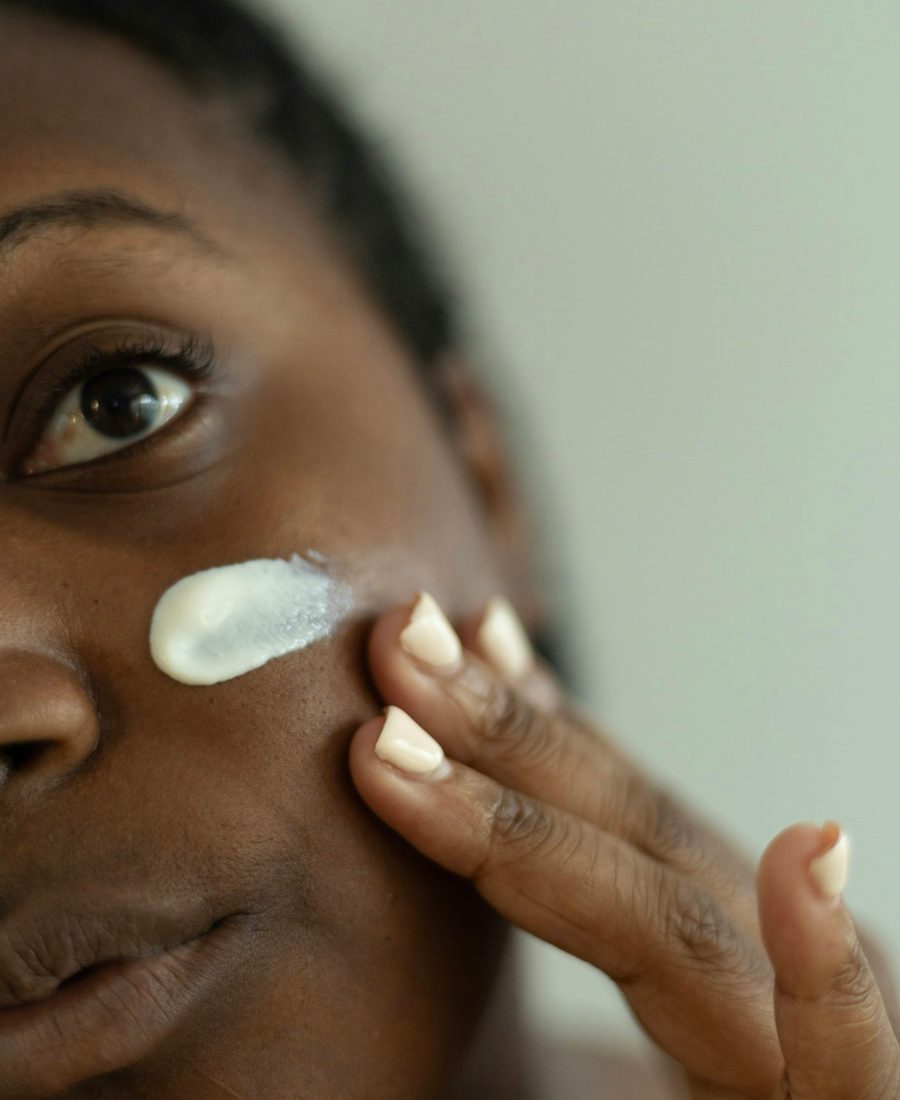 Esthetician performing a skin renewal facial treatment