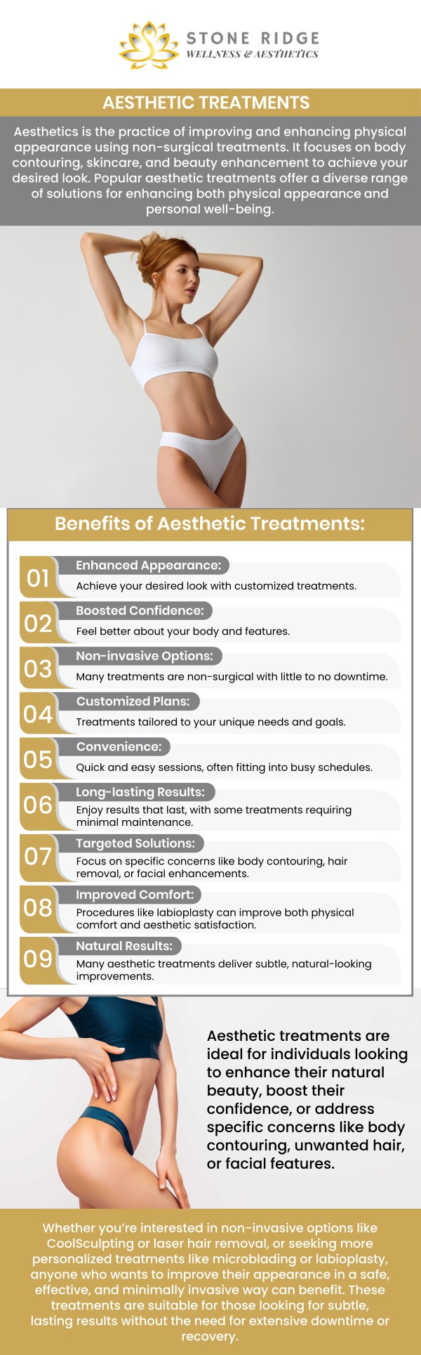 Aesthetic services enhance your natural beauty by highlighting your best features and improving skin health through personalized treatments. These services can smooth wrinkles, even skin tone, and restore youthful contours, boosting confidence while maintaining a natural look. By working with Dr. Ria Shirsolkar, MD, MS, you can achieve subtle, balanced results that complement your unique appearance. For more information, contact us or request an appointment online. We are conveniently located at 24560 Southpoint Dr, Suite 220 Aldie, VA 20105. Aesthetic services enhance your natural beauty by highlighting your best features and improving skin health through personalized treatments. These services can smooth wrinkles, even skin tone, and restore youthful contours, boosting confidence while maintaining a natural look. By working with Dr. Ria Shirsolkar, MD, MS, you can achieve subtle, balanced results that complement your unique appearance. For more information, contact us or request an appointment online. We are conveniently located at 24560 Southpoint Dr, Suite 220 Aldie, VA 20105.