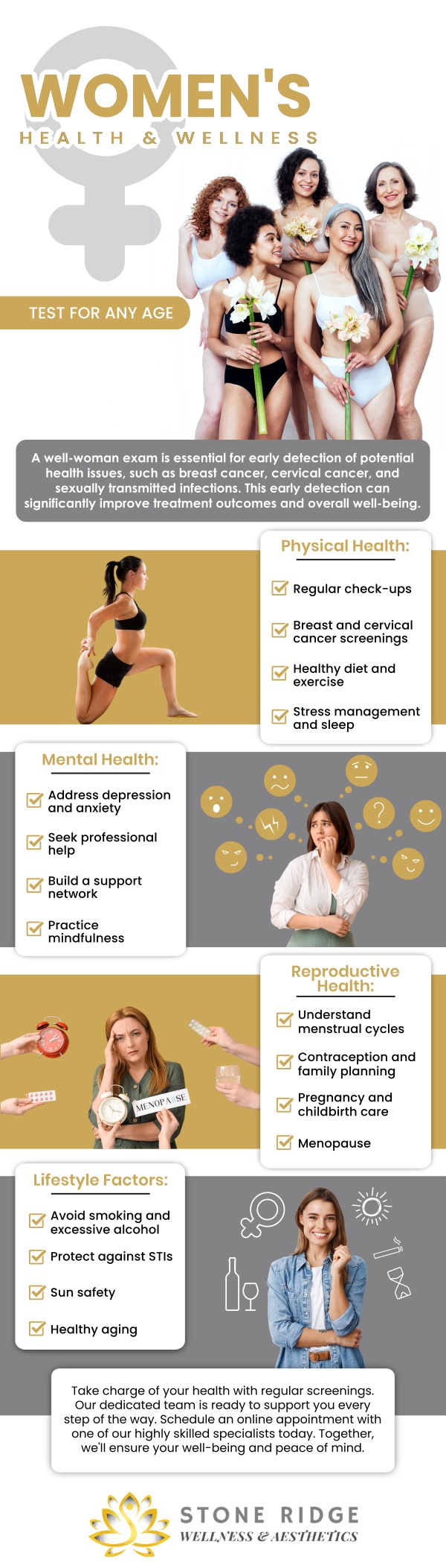 Common questions asked by clients: What are the essential screenings and check-ups for women's health? How can hormonal changes affect my well-being as I age? What steps can I take to improve my reproductive health? How do lifestyle factors like diet and exercise impact women's wellness? For more information, contact us or schedule an appointment online. We are conveniently located at 24560 Southpoint Dr, Suite 220 Aldie, VA 20105. We serve clients from Aldie VA, South Riding VA, Brambleton VA, Broadlands VA, Chantilly VA, Ashburn VA, Herndon VA, and surrounding areas. Common questions asked by clients: What are the essential screenings and check-ups for women's health? How can hormonal changes affect my well-being as I age? What steps can I take to improve my reproductive health? How do lifestyle factors like diet and exercise impact women's wellness? For more information, contact us or schedule an appointment online. We are conveniently located at 24560 Southpoint Dr, Suite 220 Aldie, VA 20105. We serve clients from Aldie VA, South Riding VA, Brambleton VA, Broadlands VA, Chantilly VA, Ashburn VA, Herndon VA, and surrounding areas.
